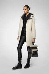 Cassia - White Shearling Coat