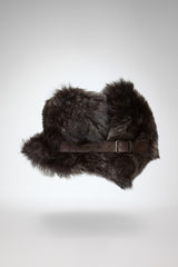 Jacotte - Dark Brown Leather Neckwarmer