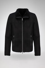 VSP - Bastien - Black Suede Shearling Jacket