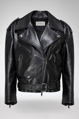 Alessia - Black Leather Coat