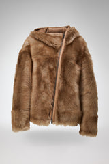 Linda - Sand Shearling Jacket