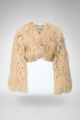 Deborah - Beige Shearling Jacket