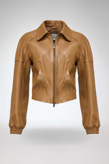 Silvia - Camel Leather Jacket