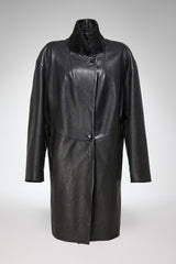 Bianca - Black Leather Coat