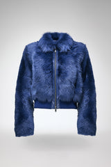 Thora - Blue Shearling Jacket