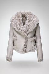 Filipa - Grey Shearling Jacket