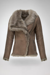 VSP - Adila - Stone Shearling Jacket