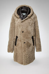 Fabio - Stone Shearling Coat