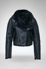 Ida - Black Shearling Jacket