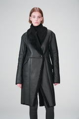 Murielle - Black Shearling Coat