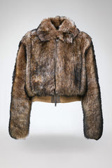 Thora - Dark Brown Shearling Jacket