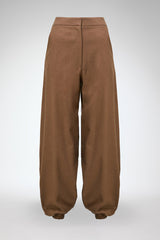 Nina - Pantalon en laine kaki