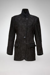 Caterina - Black Leather Coat