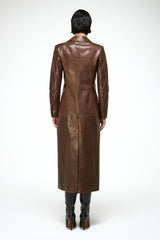 Laurence - Tobacco Leather Coat