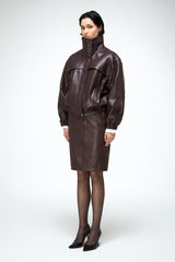 Eli - Dark Bordeaux Leather Jacket