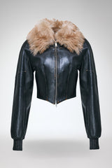 Leonor - Dark Brown Leather Jacket