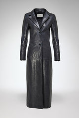 Laurence - Carbon Leather Coat