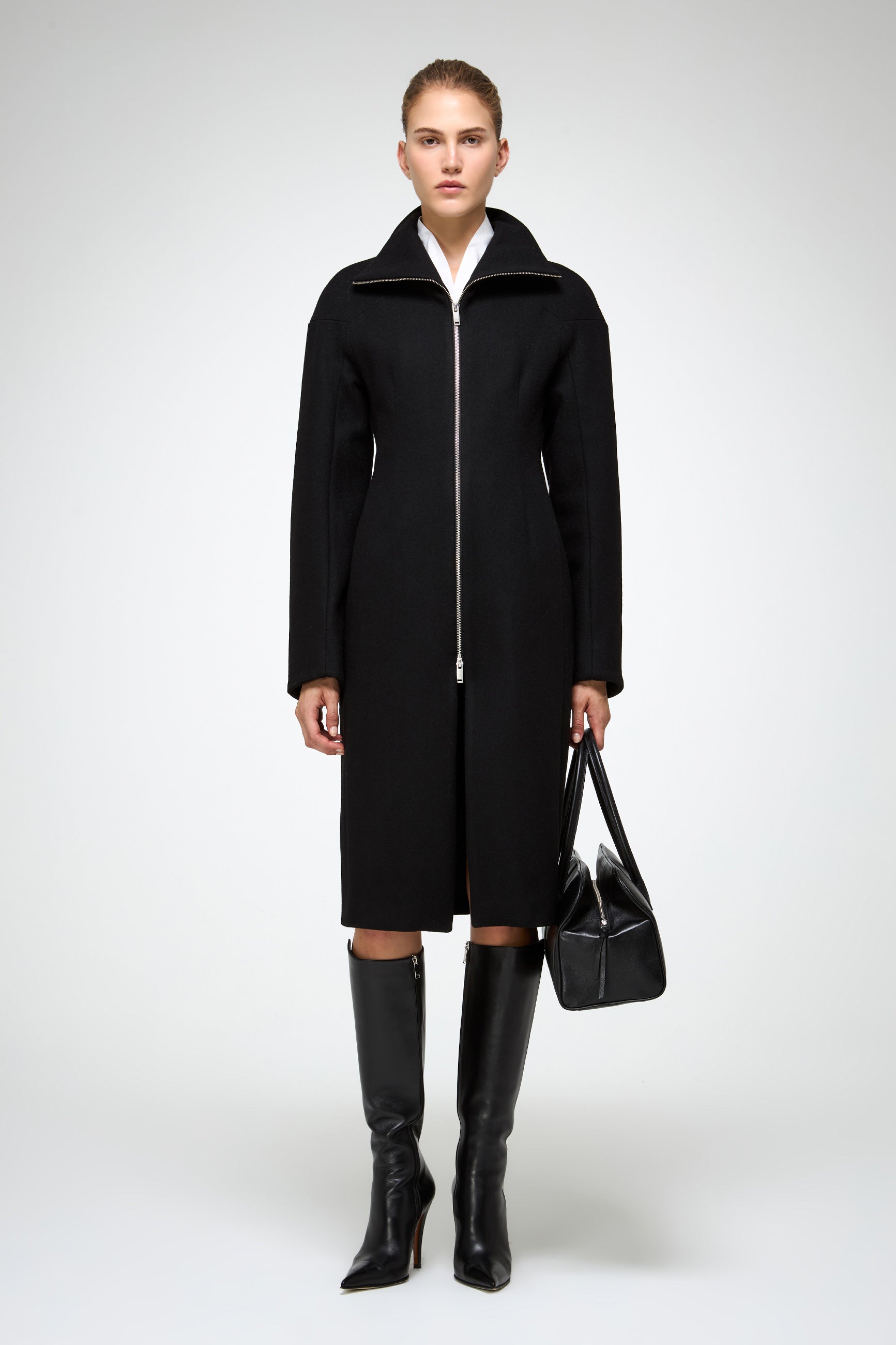 V S P - Zoelle - Black Wool Coat