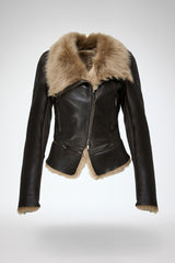 Josette- Desert Beige Shearling Jacket