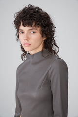 VSP - Agata - Grey Leather Top