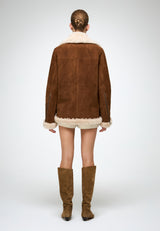 VSP - Antonella - Tobacco Shearling Coat