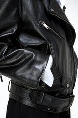 Alessia - Black Leather Coat