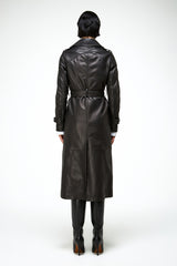 Camilla - Black Leather Coat
