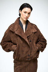 Maya - Veste en cuir Tabac