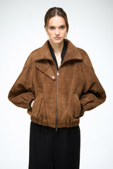 May - Tobacco Leather Jacket