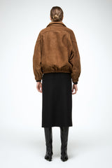 May - Tobacco Leather Jacket