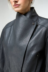 Alina - Anthracite Leather Jacket