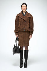 Maya - Veste en cuir Tabac