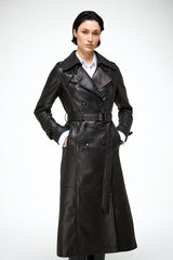Camilla - Black Leather Coat