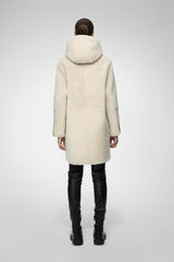 Cassia - White Shearling Coat