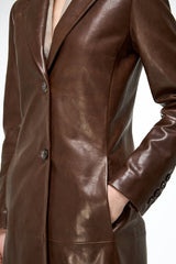 Laurence - Tobacco Leather Coat