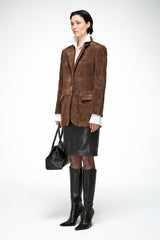 Caterina - Tobacco Leather Coat