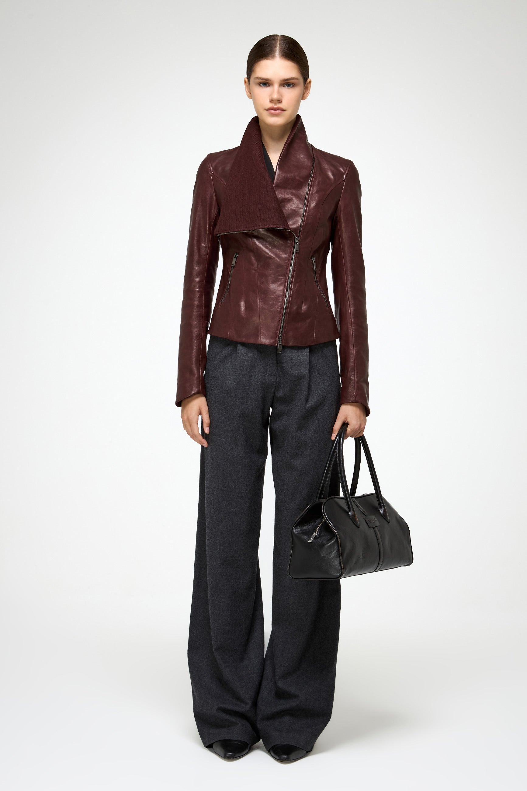 V S P - Edna - Cherry Leather Jacket