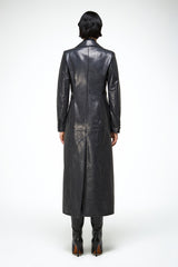 Laurence - Carbon Leather Coat