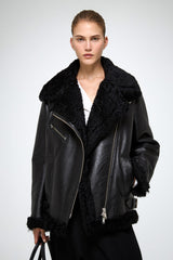 VSP - Antonella - Black Shearling Coat