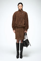 Maya - Veste en cuir Tabac