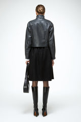 Alina - Anthracite Leather Jacket