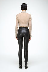 Helga - Black Leather Pants