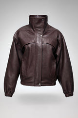 Eli - Dark Bordeaux Leather Jacket