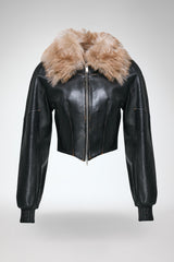 Leonor - Dark Brown Leather Jacket