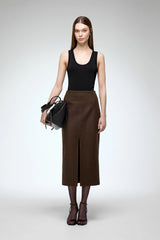 VSP - Alicia - Brown Wool Skirt