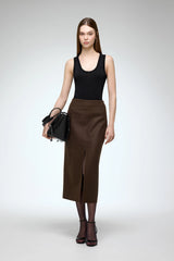 VSP - Alicia - Brown Wool Skirt
