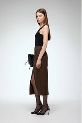 VSP - Alicia - Brown Wool Skirt
