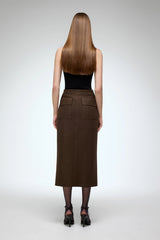 VSP - Alicia - Brown Wool Skirt