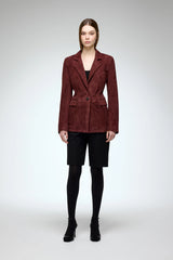 VSP - Oceane - Bordeaux Leather Coat