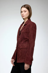 VSP - Oceane - Bordeaux Leather Coat